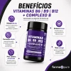 Suplemento Alimentar em Cápsulas Vitaminas B6, B9, B12 + Complexo B