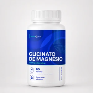 Suplemento Alimentar em Cápsulas Glicinato de Magnésio
